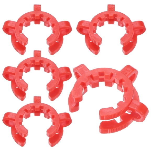 Uxcell 5pcs Lab Joint Clip Plastic for 34/28 Ground Joint Lab Red
