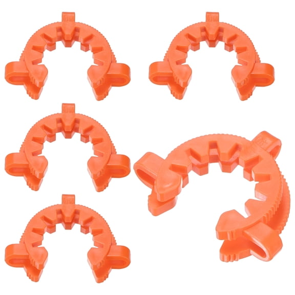 Uxcell 5pcs Lab Joint Clip Plastic for 40/35 Ground Joint Lab Orange
