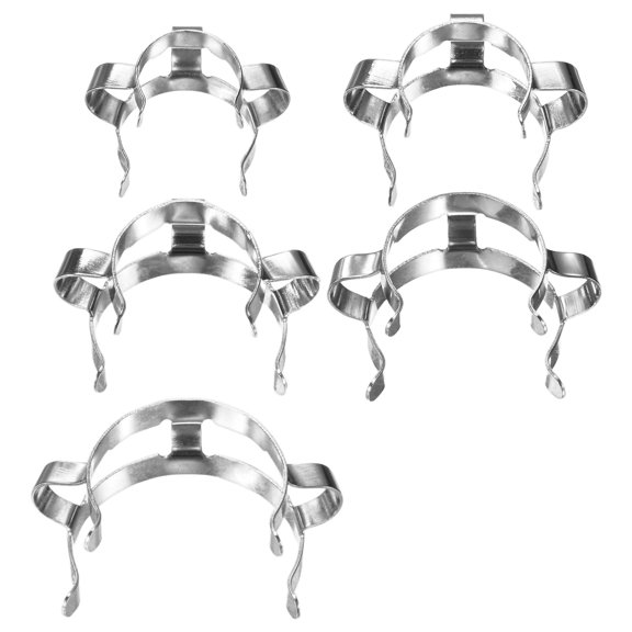 Uxcell 5pcs Lab Joint Clip Stainless Steel for 5 Size Ground Joint Lab Silver