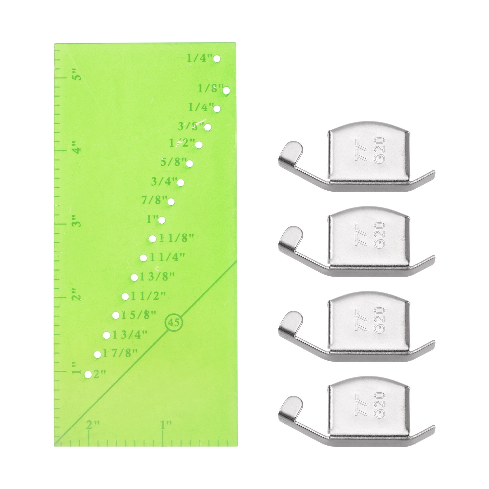 Uxcell 5pcs Seam Guides and Seam Guide Ruler with G20 Sewing Guide for Most Sewing