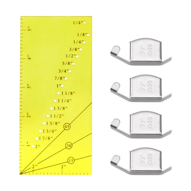 Uxcell 5pcs Seam Guides and Seam Guide Ruler with G20 Sewing Guide for Most Sewing