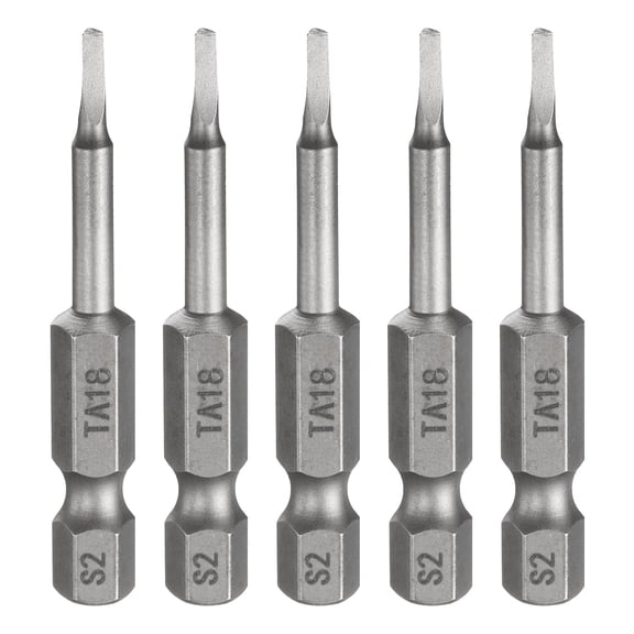 Uxcell 5pcs Magnetic Triangle Screwdriver Bit TA18 1/4" Hex Shank 2" (50mm) Long Magnetic S2 Steel Industrial Grade Screw Driver Bit Triangular Head Electric Drill Bits