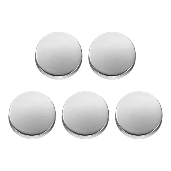 Uxcell 5pcs Metal Round Buttons 10mm Alloy Flat Sewing Buttons, Bright Silver