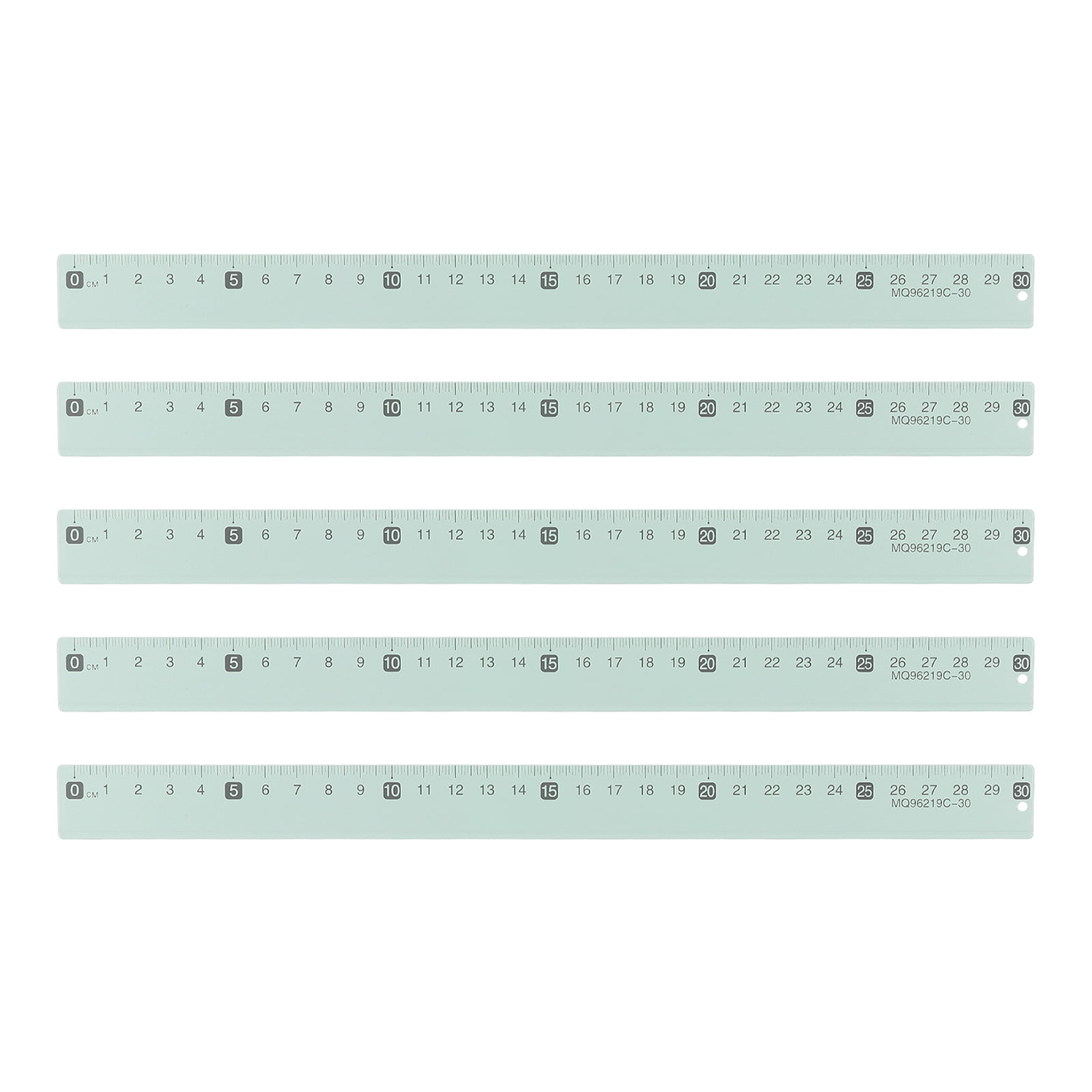 Uxcell 5pcs Metal Straight Ruler 12 Inch(30cm) Metric Aluminum Alloy ...