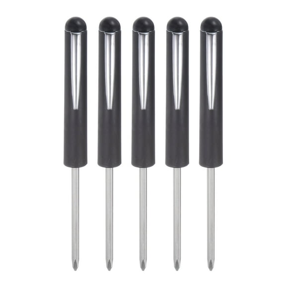 Uxcell 5pcs Non-magnetic Pocket Screwdriver 4mm Phillips 3mm Slotted Mini Screw Driver with Clip