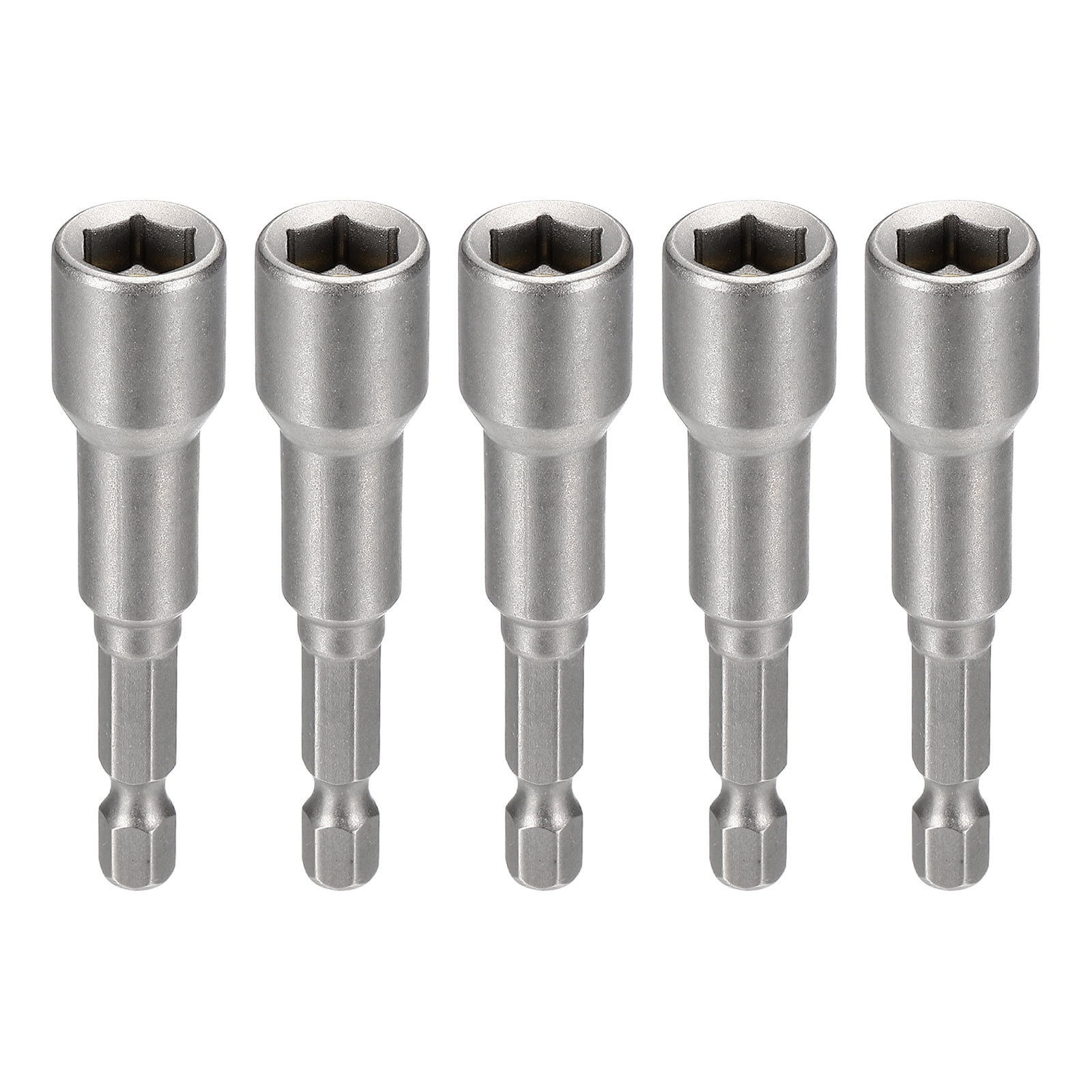 Uxcell 5pcs Nut Driver Drill Bit 9mm Metric Socket 1/4" Hex Shank 2.56 ...