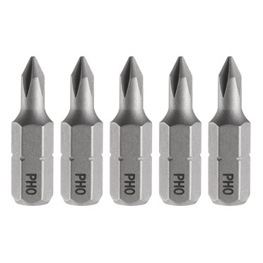 HARFINGTON 5pcs #0 Phillips Screwdriver Bit PH0 1/4\" Hex Shank 2\" (50mm) Long Magnetic S2 Steel...