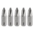 thumbnail image 1 of Uxcell 5pcs PH2 Phillips Screwdriver Bit 1/4" Hex Shank 25mm/1" Length Magnetic Cross Head Hex Bits S2 Steel Screw Driver Bit, 1 of 6