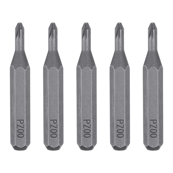 Uxcell 5pcs PZ00 Pozi Screwdriver Bit 5/32" Hex Magnetic Cross Head S2 Steel