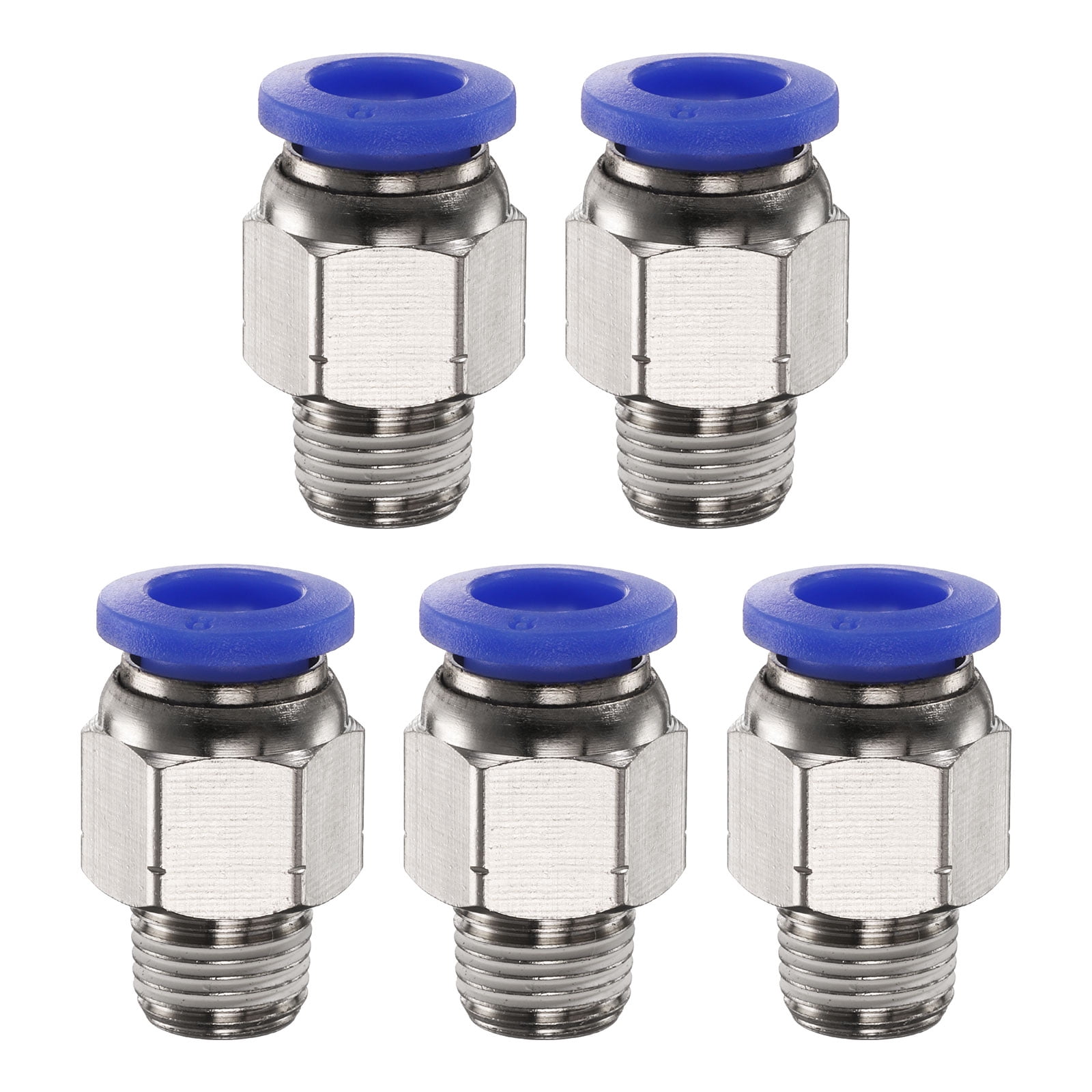 1/8" NPT(M) To 1/8" Push-to-Connect Air Fitting - DOT Approved (10 Pack)