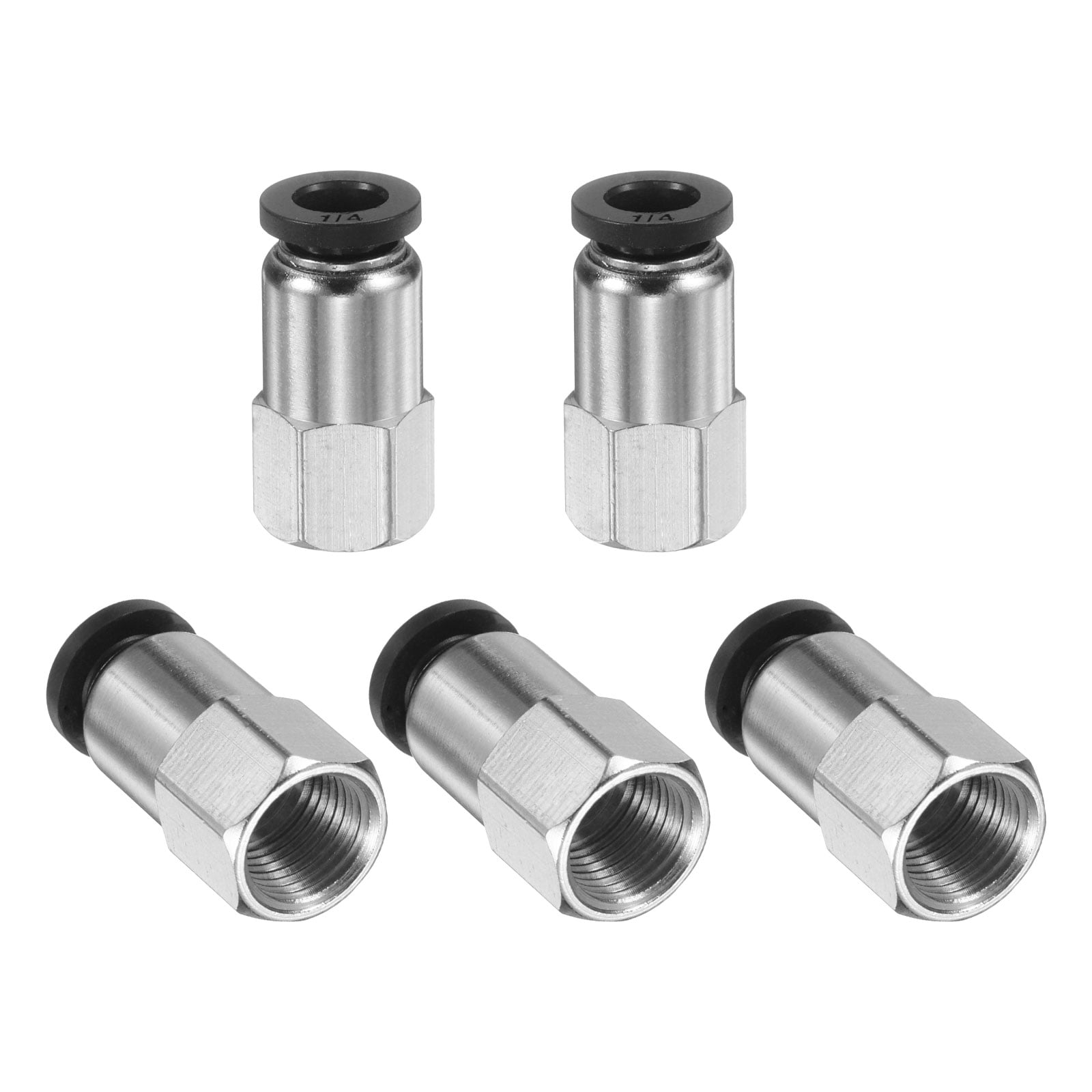 5Pcs Pneumatic Quick Connect Air Hose Fittings - 4mm Tube X 1/8" NPT Male Thread, Push-to-Connect Flow Control Valves