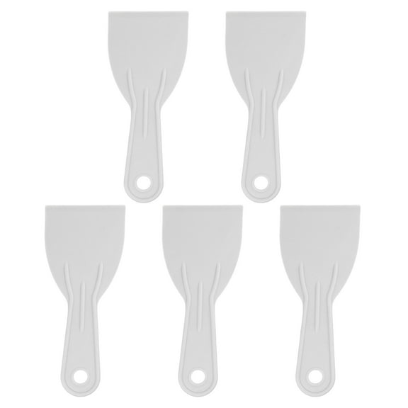 Uxcell 5pcs Putty Scraper 3" Width 1.7mm Thin Flexible Plastic Putty Knife Gray