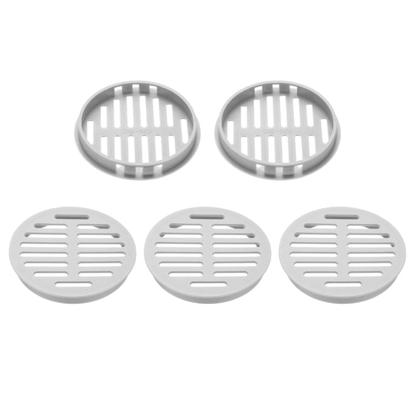 Uxcell 5pcs Round Cabinet Vent 3.15" (80mm Openings) Plastic Circular Soffit Exhaust Vent Soffit Louver Vent Mesh Hole for Bathroom Home Office Kitchen Cabinet Wardrobe, Gray