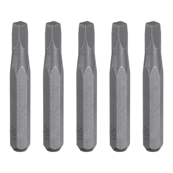 Uxcell 5pcs SQ1 Square Screwdriver Bit 5/32" Hex Magnetic 4 Point Head S2 Steel