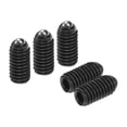 thumbnail image 1 of Uxcell 5pcs Screw Thread Ball Plunger M6 x 12mm High Carbon Steel Hex Socket Spring Plunger Ball for Lubrication Pneumatic Tools, Black, 1 of 7
