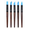 thumbnail image 1 of Uxcell 5pcs Silicone Clay Sculpting Tool Pottery Modelling Shaper Carving Tool for Ceramic Sculpture Polymer Clay, Blue, 1 of 5