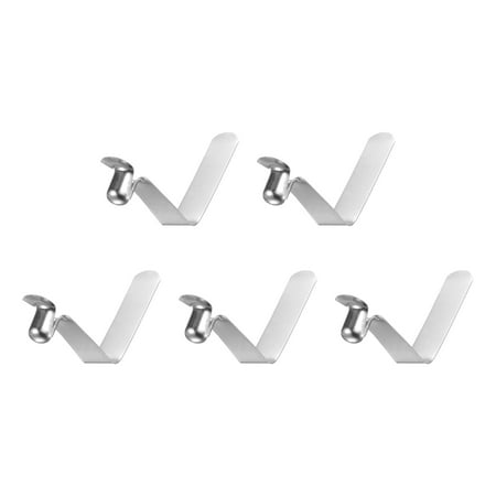 Uxcell 5pcs Single Button Kayak Paddle Snap Spring Clip 31mmx5.9mm V Shaped Hollow Lift Telescopic Locking Pole Clips