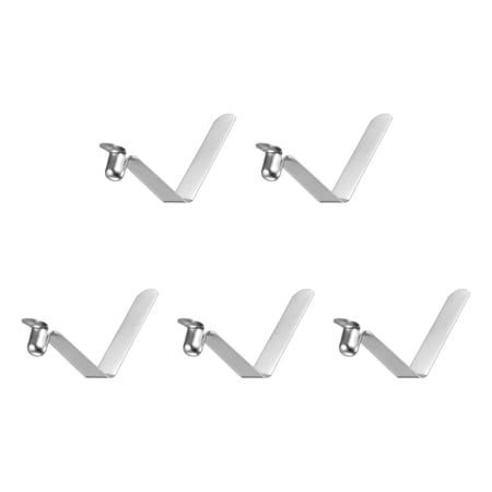Uxcell 5pcs Single Button Kayak Paddle Snap Spring Clip 38mmx5.9mm V Shaped Hollow Lift Telescopic Locking Pole Clips
