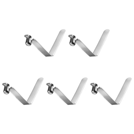 Uxcell 5pcs Single Button Kayak Paddle Snap Spring Clip 64mmx9.3mm V Shaped Hollow Lift Telescopic Locking Pole Clips