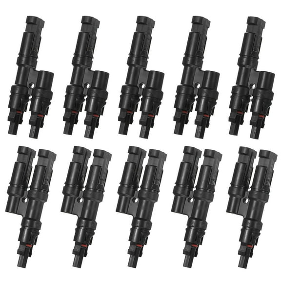 Uxcell 5pcs Solar Panel Connector T Branch 2 to 1 Parallel Adapter Solar Panel Splitter