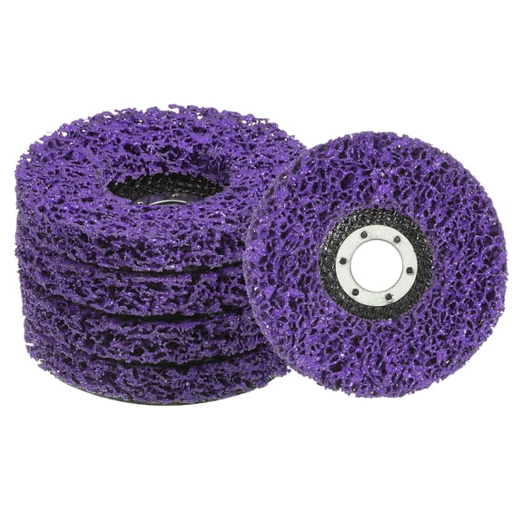 Uxcell 5pcs Strip Discs Stripping Wheels 4-1/2"x7/8" Rust Remover Abrasive Discs for Remove Paint Coating Rust, Purple