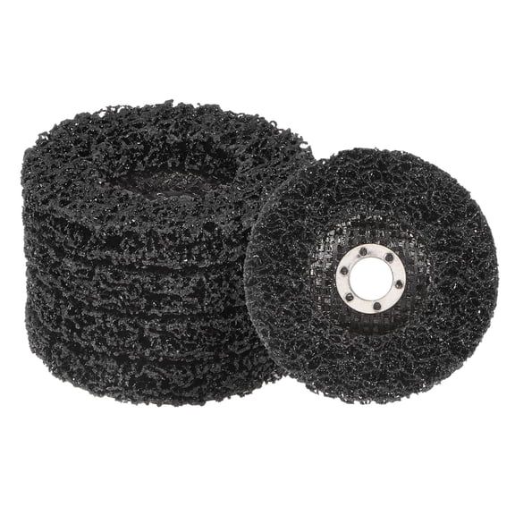 Uxcell 5pcs Strip Discs Stripping Wheels 4"x5/8" Rust Remover Abrasive Discs for Remove Paint Coating Rust, Black