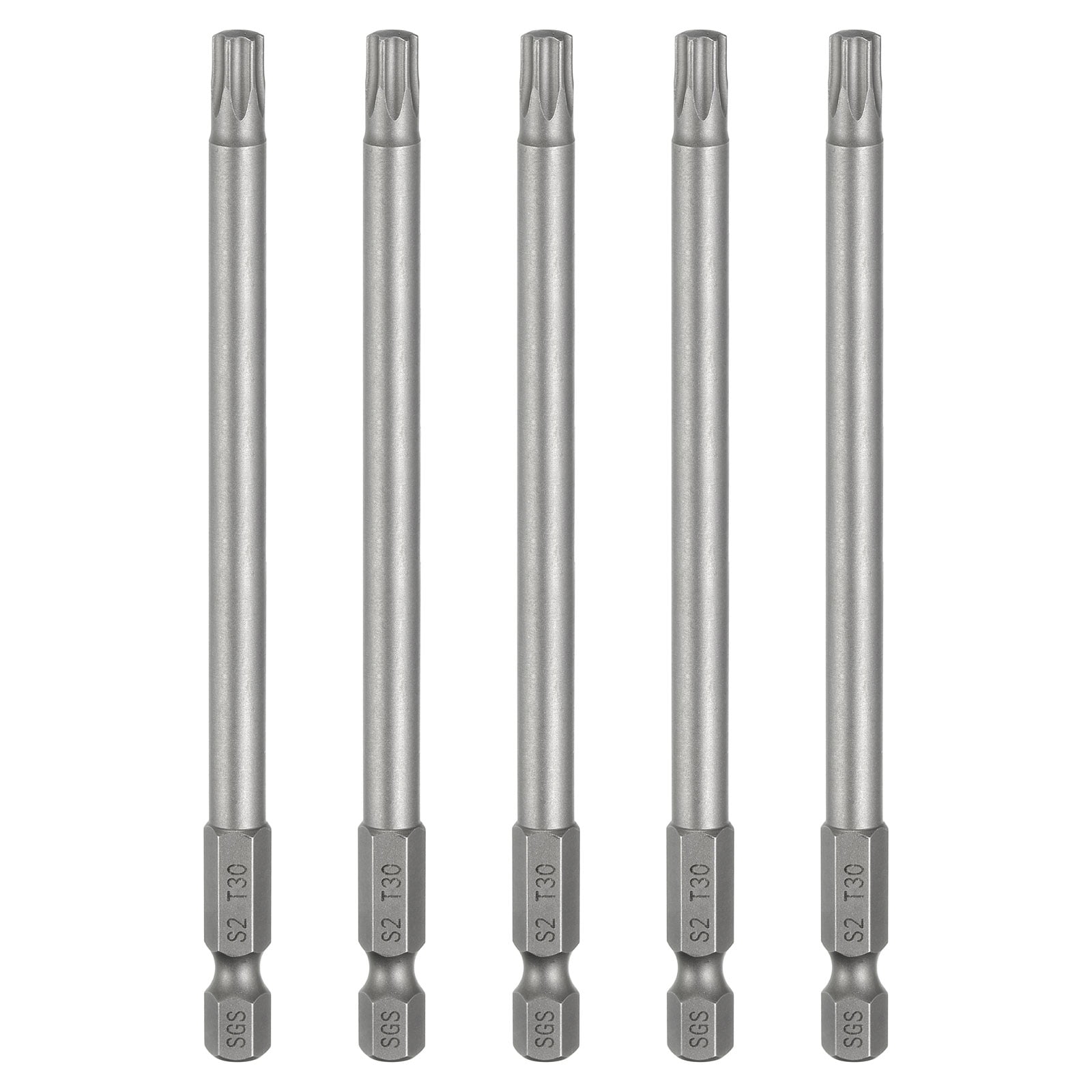 Uxcell 5pcs T30 Torx Head Screwdriver Bit 1/4