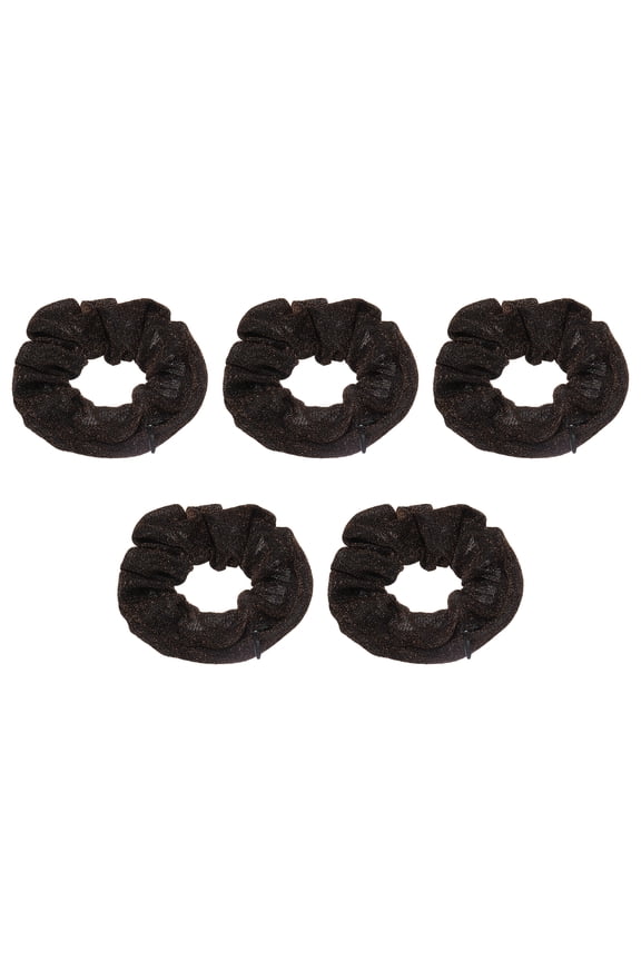 5pcs Velvet Scrunchie with Pocket Zipper (2 Inch) - Bling Elastic Bands Hair Ties Girls Women Hidden Compartment Pockets, for Ponytail Holder Travel Coins Keys, Coffee