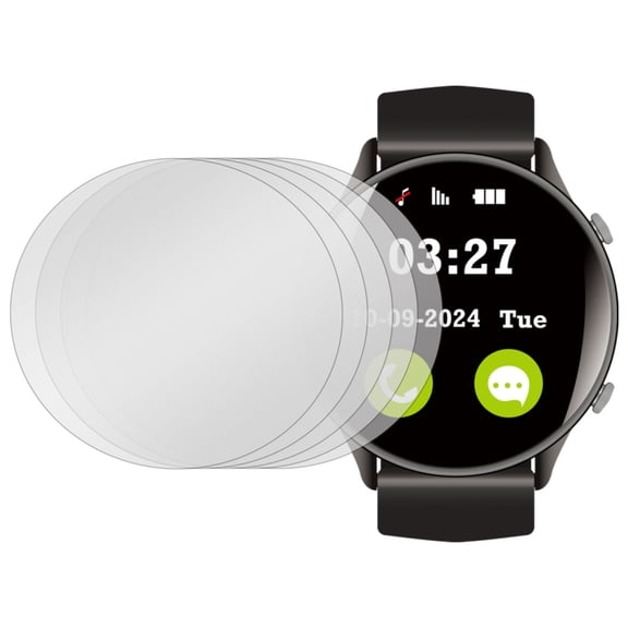Uxcell 5pcs Watch Screen Protector 42mm Tempered Glass Anti-Spy Protection, Gray