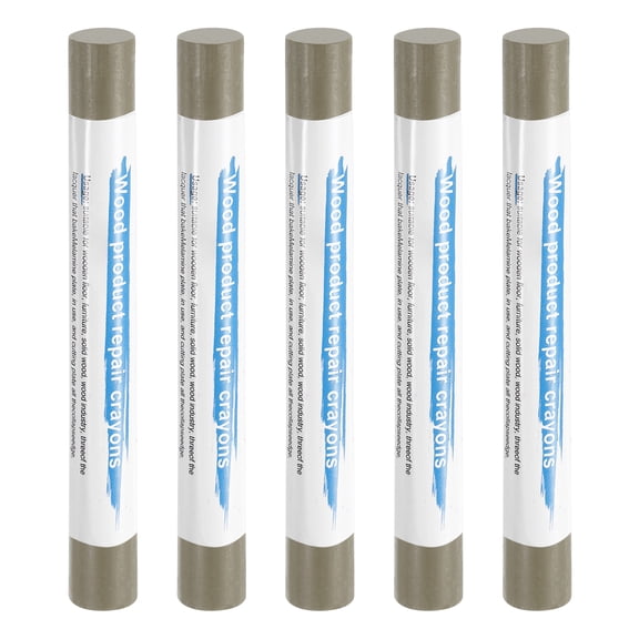 Uxcell 5pcs Wood Filler Sticks Wooden Wax Touch Up Furniture Repair Crayons for Scratch Cracks Hole Table Wood Floor, Tech Wood 12