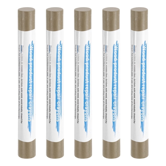 Uxcell 5pcs Wood Filler Sticks Wooden Wax Touch Up Furniture Repair Crayons for Scratch Cracks Hole Table Wood Floor, Tech Wood 2