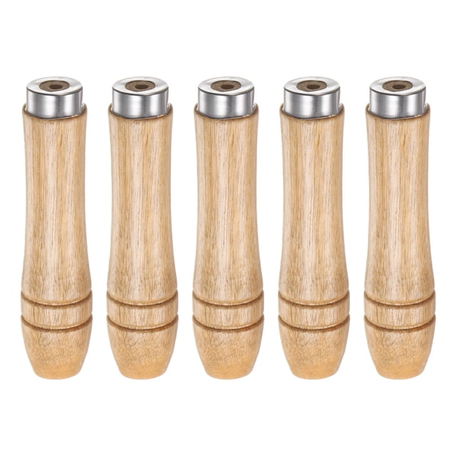 Handle File Paper Uxcell 5pcs Wooden File Handle 3.54 Inch Round Hole Ergonomic Handles ...