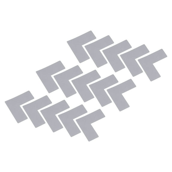 Uxcell 5s Location Marking Corner 2x2x0.8" 15 Pack L Shaped Floor Marker for Table, Desk, Floor, Gray