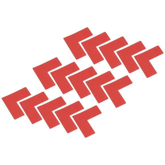 Uxcell 5s Location Marking Corner 2x2x0.8" 15 Pack L Shaped Floor Marker for Table, Desk, Floor, Red
