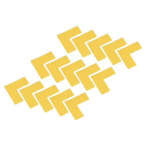 Uxcell 5s Location Marking Corner 2x2x0.8" 15 Pack L Shaped Floor Marker for Table, Desk, Floor, Yellow