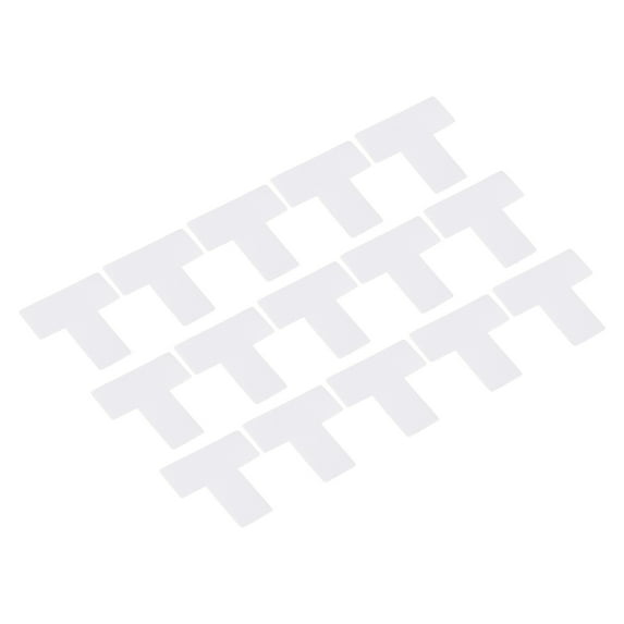 Uxcell 5s Location Marking Corner 2x2x0.8" 25 Pack T Shaped Floor Marker for Table, Desk, Floor, White