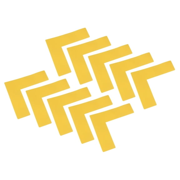 Uxcell 5s Location Marking Corner 4x4x1.2" 20 Pack L Shaped Floor Marker for Table, Desk, Floor, Yellow