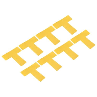 PATIKIL 5S L-Shaped Floor Marking Corners - 6"x6"x2", 4-Pack, Yellow PVC For Warehouse & Office