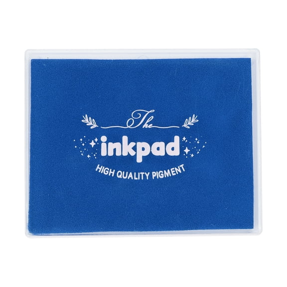 Uxcell 5x4" Craft Ink Pad, Washable Stamp Ink Pad DIY Ink Pad for Rubber Stamp Card Making Stamping Scrapbook Fingerprint Footprint Handprint, Blue
