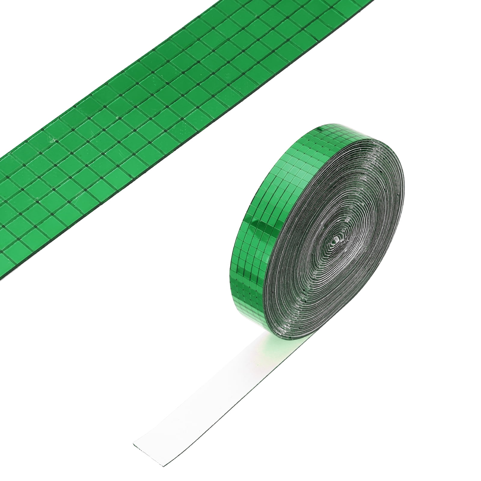 Uxcell 5x5mm Self Adhesive Mirrors Mosaic Tiles, 10000 Pcs Square Mini Glass Mosaic Disco Tile Sticker for DIY Craft Disco Ball Party Decoration, Green