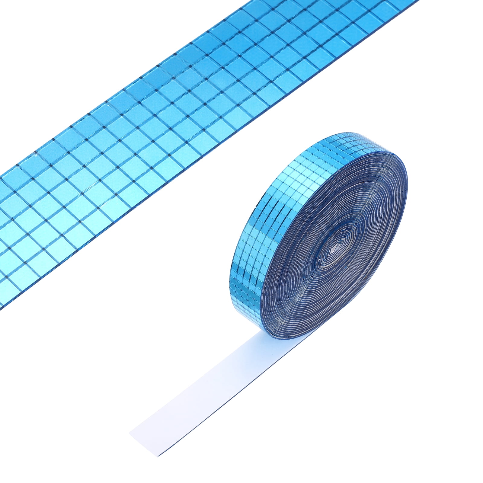 Uxcell 5x5mm Self Adhesive Mirrors Mosaic Tiles, 10000 Pcs Square Mini Glass Mosaic Disco Tile Sticker for DIY Craft Disco Ball Party Decoration, Light Blue