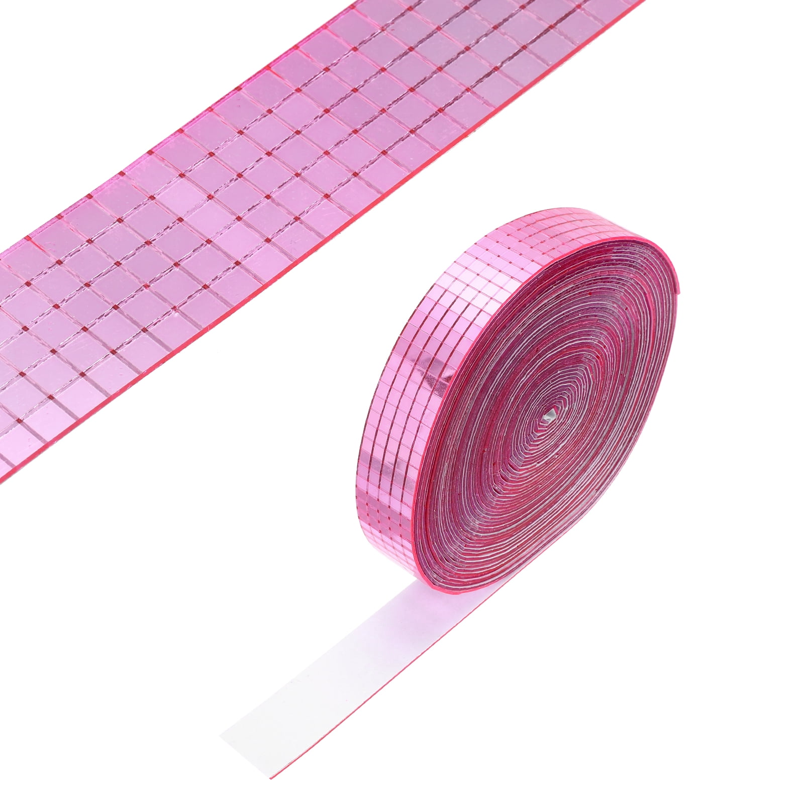 Uxcell 5x5mm Self Adhesive Mirrors Mosaic Tiles, 10000 Pcs Square Mini Glass Mosaic Disco Tile Sticker for DIY Craft Disco Ball Party Decoration, Pink