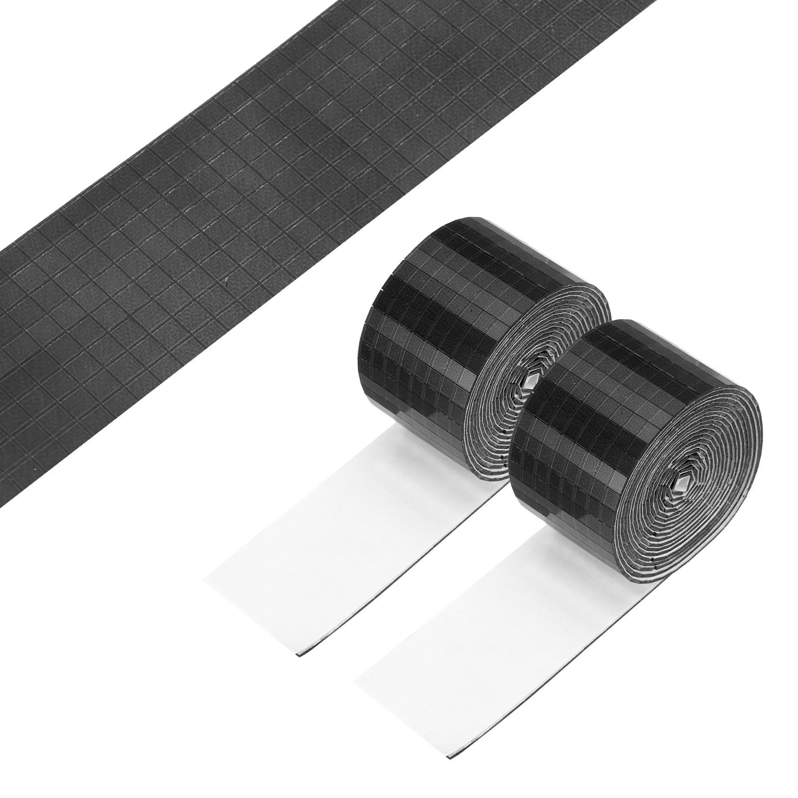 Uxcell 5x5mm Self Adhesive Mirrors Mosaic Tiles, 6400 Pcs Square Mini Glass Mosaic Disco Tile Sticker for DIY Craft Disco Ball Party Decoration, Black
