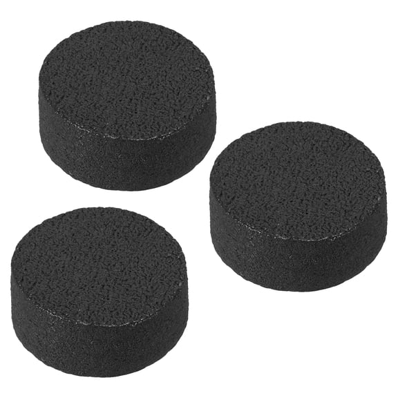 Uxcell 5x5x2.5cm Pickleball Paddle Eraser, Round Rubber Pickleball Racket Dust Remover,Black 3 Pcs