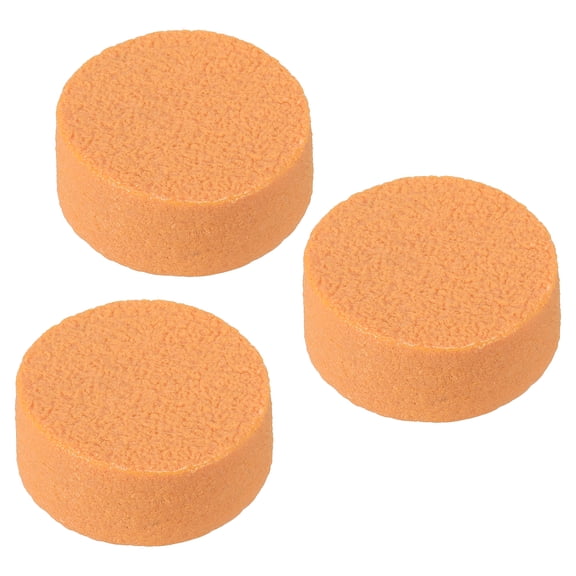 Uxcell 5x5x2.5cm Pickleball Paddle Eraser, Round Rubber Pickleball Racket Dust Remover,Orange 3 Pcs