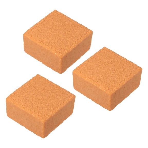 Uxcell 5x5x2.5cm Pickleball Paddle Eraser, Square Rubber Pickleball Racket Dust Remover,Orange 3 Pcs