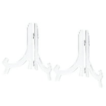 Uxcell 6.3" Acrylic Easel Stand, Folding Display Plate Holder Clear for Picture Frame 2 Pack