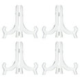 thumbnail image 1 of 4 Pcs 6" Acrylic Easel Display Stand, Folding Plate Display Stands Holder for Display Frames, Clear, 1 of 7