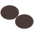 thumbnail image 1 of Uxcell 6.3" Dia. Adhesive Non-Slip Backed Felt, 2 Pcs 5mm Thick Round Lamp Base Anti-Slip Mat Anti-Scratch Pad, Brown, 1 of 6