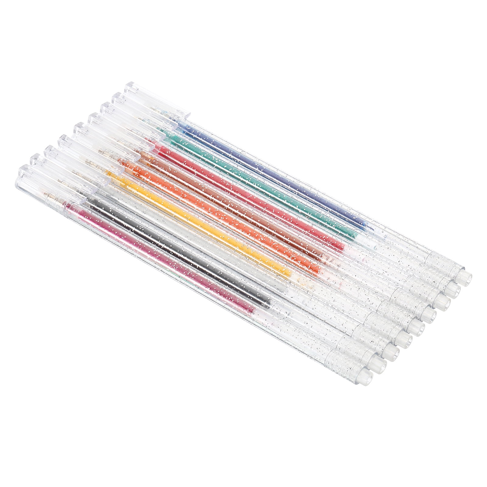 Uxcell 6.3" Glitter Gel Pens Metallic Sparkle Pen Liquid Glitter Iridescent Highlighter Multicolor 9 in 1